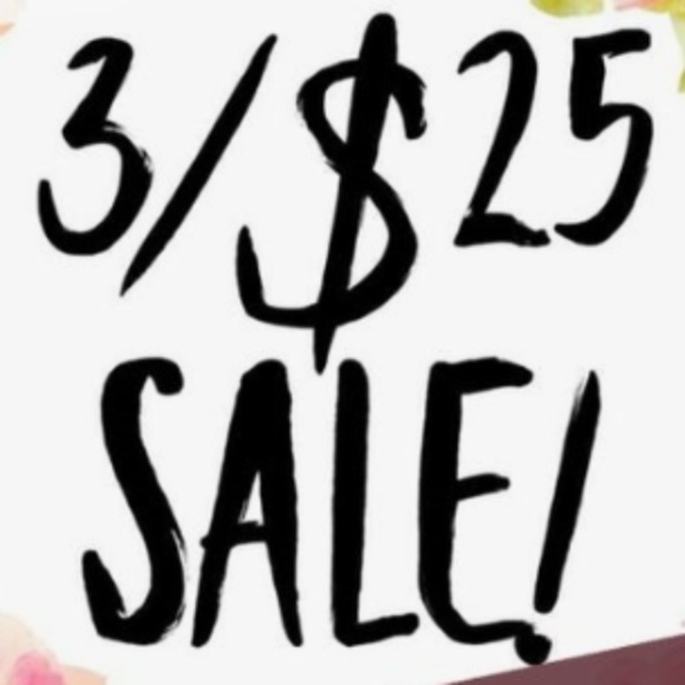 3 Items for $25